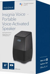 Insignia voice smart portable bluetooth speaker store and alarm clock with google assistant