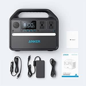Anker Portable Generator 512Wh, 535 Portable Power Station (PowerHouse  512Wh)